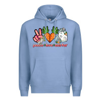 Colony Blue Peace love Easter Day Premium Hoodie - HowdyJamesFarm