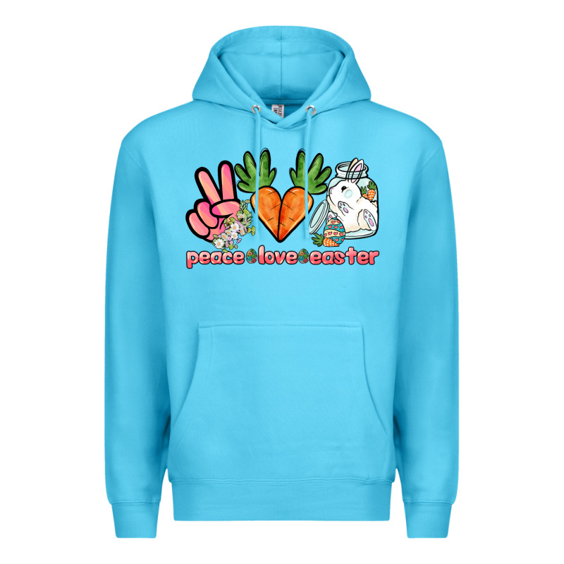 Peace Love Easter Day Premium Hoodie by HowdyJamesFarm | Teevron