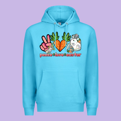 Peace Love Easter Day Premium Hoodie Designed By Howdyjamesfarm