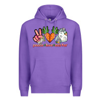 Purple Peace love Easter Day Premium Hoodie - HowdyJamesFarm