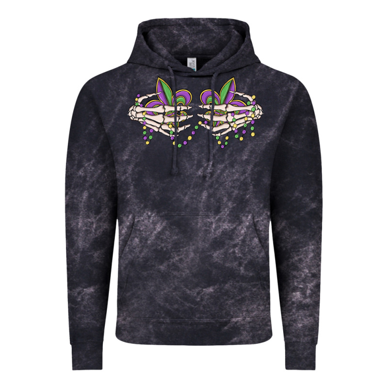 Skeleton Hands Mardi Gras Vintage Hoodie by MaliasSmallBusiness | Teevron