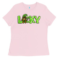 Bubblegum Pink St Patricks Day Lucky Gnome Ladies Tee - Jasminsmagicworld