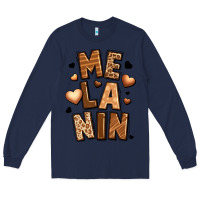 Navy melanin Long Sleeve Tee - LillyAllenDesigns