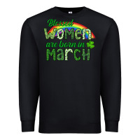 Black Blessed women are born in March Premium Sweatshirt - CowGirlArtShop