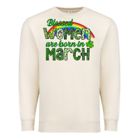 Sandshell Blessed women are born in March Premium Sweatshirt - CowGirlArtShop