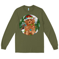 Army Green Toy Poodle And Farm Long Sleeve Tee - RanaPortraitStore