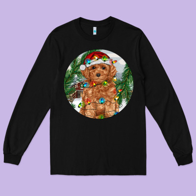 Toy Poodle And Farm Long Sleeve Tee Designed By Ranaportraitstore