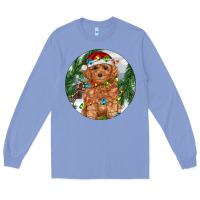 Colony Blue Toy Poodle And Farm Long Sleeve Tee - RanaPortraitStore