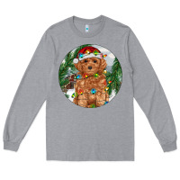 Heather Grey Toy Poodle And Farm Long Sleeve Tee - RanaPortraitStore