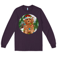 Plum Toy Poodle And Farm Long Sleeve Tee - RanaPortraitStore