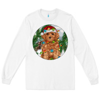White Toy Poodle And Farm Long Sleeve Tee - RanaPortraitStore