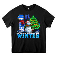 Black first winter with snowman Heavy Core Tee - AdoDesignShop