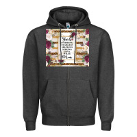 Charcoal Heather mother's day she is inspiring fearless selfless strong love wilse mom  Zipper Hoodie - TumblerDesignByShophia
