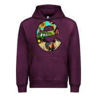 Mauve Wine farm life alphabet lowercase letters e Urban Hoodie - BundleAndBundleShop