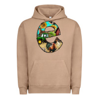 Pigment Burro farm life alphabet lowercase letters e Urban Hoodie - BundleAndBundleShop