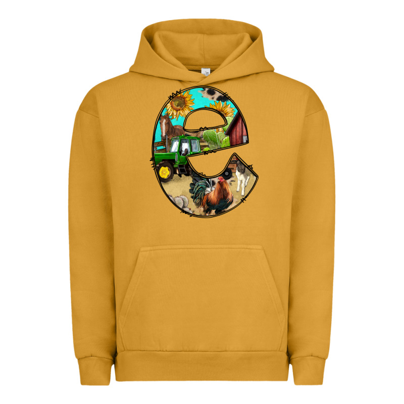 Farm Life Alphabet Lowercase Letters E Urban Hoodie by BundleAndBundleShop | Teevron