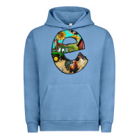 Pigment Pebble Blue farm life alphabet lowercase letters e Urban Hoodie - BundleAndBundleShop