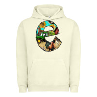 Pigment Pistachio farm life alphabet lowercase letters e Urban Hoodie - BundleAndBundleShop