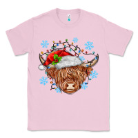 Bubblegum Pink christmas cow Classic Tee - MaliasSmallBusiness