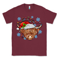 Burgundy christmas cow Classic Tee - MaliasSmallBusiness