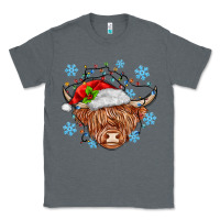Charcoal Heather christmas cow Classic Tee - MaliasSmallBusiness