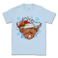 Dusty Blue christmas cow Classic Tee - MaliasSmallBusiness
