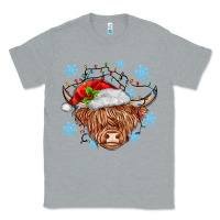Heather Grey christmas cow Classic Tee - MaliasSmallBusiness