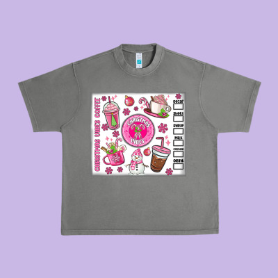 Christmas Vibes Coffee Urban Heavy Tee Designed By Maliassmallbusiness