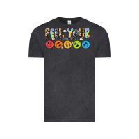 Vintage Black feel your feelings Vintage Tee - NancyCooperArtShop