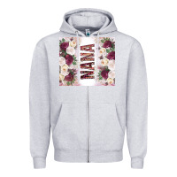 Heather Grey mother's day nana flowers tumbler tbs Zipper Hoodie - TumblerDesignByShophia