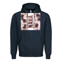 Navy mother's day nana flowers tumbler tbs Zipper Hoodie - TumblerDesignByShophia