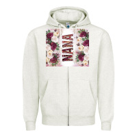 Oatmeal Heather mother's day nana flowers tumbler tbs Zipper Hoodie - TumblerDesignByShophia