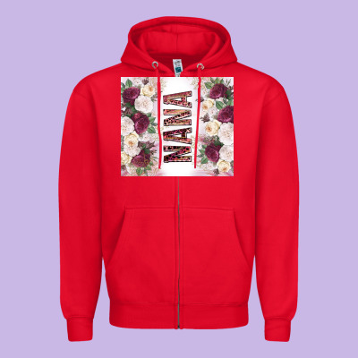 Mother's Day Nana Flowers Tumbler Tbs Zipper Hoodie Designed By Tumblerdesignbyshophia
