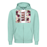 Seafoam mother's day nana flowers tumbler tbs Zipper Hoodie - TumblerDesignByShophia