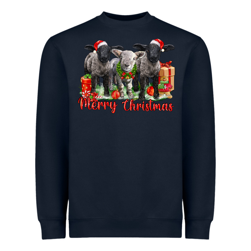Merry Christmas Baby Sheeps Heavyweight Sweatshirt by LillyAllenDesigns | Teevron
