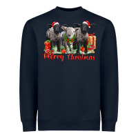 Navy merry christmas baby sheeps Heavyweight Sweatshirt - LillyAllenDesigns