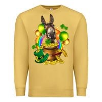 Antique Gold St. Patrick's Donkey with balloon Premium Sweatshirt - HowdyJamesFarm