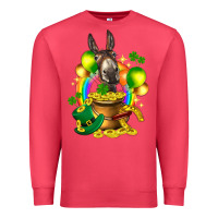 Cardinal St. Patrick's Donkey with balloon Premium Sweatshirt - HowdyJamesFarm
