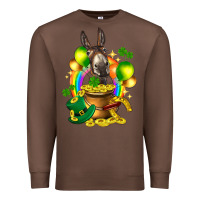 Chestnut St. Patrick's Donkey with balloon Premium Sweatshirt - HowdyJamesFarm