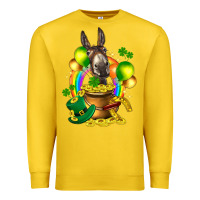 Lemon St. Patrick's Donkey with balloon Premium Sweatshirt - HowdyJamesFarm