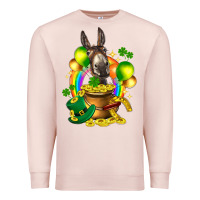 Pale Pink St. Patrick's Donkey with balloon Premium Sweatshirt - HowdyJamesFarm