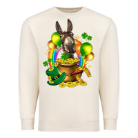 Sandshell St. Patrick's Donkey with balloon Premium Sweatshirt - HowdyJamesFarm