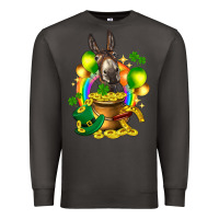 Smoke St. Patrick's Donkey with balloon Premium Sweatshirt - HowdyJamesFarm