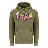 Vintage Olive mardi gras coffee cups Vintage Hoodie - MaliasSmallBusiness