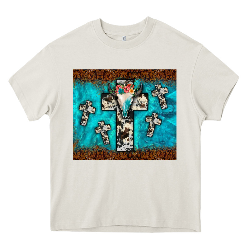 Bull Skull Cross Tumbler Heavy Core Tee by JahusDesignShop | Teevron