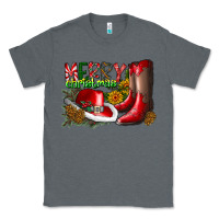 Charcoal Heather cowboy merry christmas Classic Tee - CowhideDigitalArt