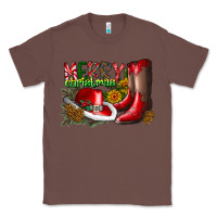 Chestnut cowboy merry christmas Classic Tee - CowhideDigitalArt