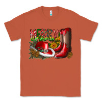 Copper cowboy merry christmas Classic Tee - CowhideDigitalArt