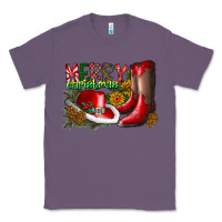 Lavender cowboy merry christmas Classic Tee - CowhideDigitalArt