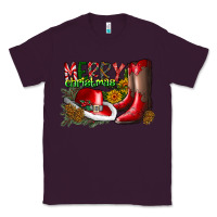 Plum cowboy merry christmas Classic Tee - CowhideDigitalArt